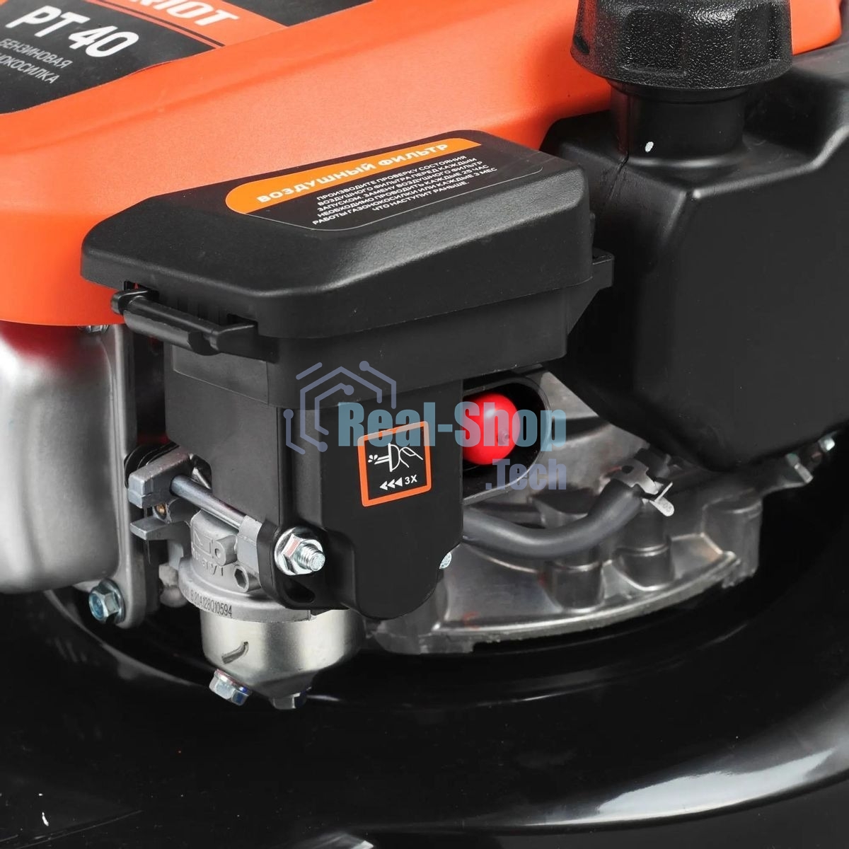 Газонокосилка бензиновая PATRIOT PT 40, 130сс, 3,5 л.с., 40 см, 35л. трав., пластик. дека,