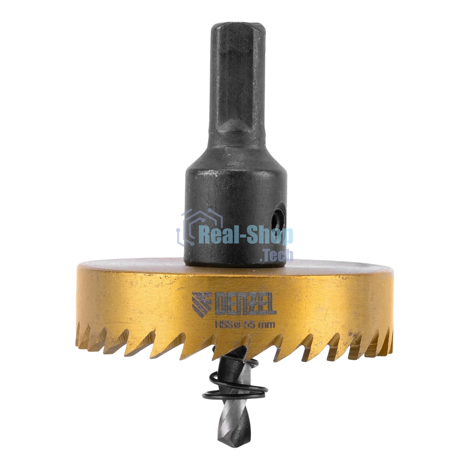 Коронка по металлу Denzel HSS, 55 мм, нитридтитановое покрытие