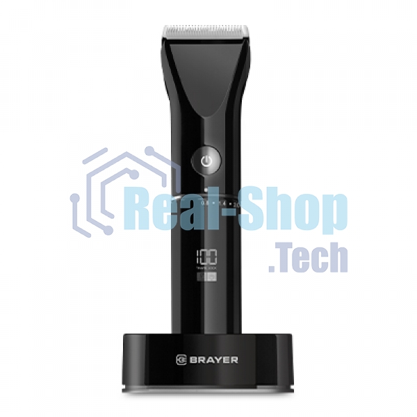 Машинка для стрижки BRAYER BR3400, LED-дисплей, 4 насад, турбо, титан. покр, регу. высоты лезвий