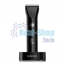 Машинка для стрижки BRAYER BR3400, LED-дисплей, 4 насад, турбо, титан. покр, регу. высоты лезвий