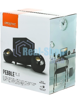 Акустическая система Creative PEBBLE PLUS 2.1 черный 8Вт