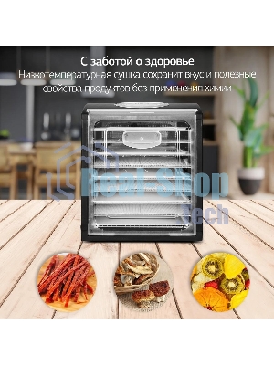 Сушка для фруктов и овощей Hyundai HYFD-P1801 18под. 700 Вт, черный