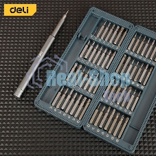 Набор прецизионных отверток Deli DL241057 (отвертка + 56 бит), сталь S2 + Cr-V