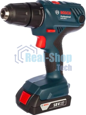 Дрель-шуруповерт аккумуляторная Bosch GSR 180 LI, 18В, 2 АКБ, Кейс