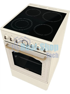 Плита электрическая Gorenje GECS5B70CLI бежевый, конфорок 4 электрических, духовка 70 л, 50 см x 85 см x 59.4 см
