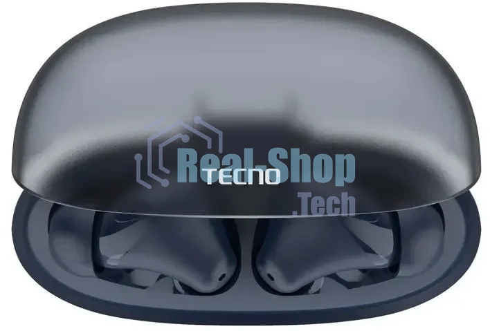 Наушники TWS Tecno Buds 4 темно-синий, внутриканальные, Bluetooth, до 6 ч