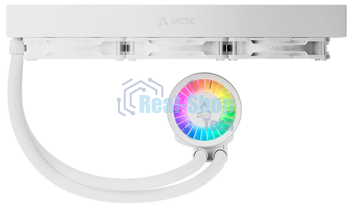 Система жидкостного охлаждения Arctic Cooling Liquid Freezer III Pro 360 ARGB Whte ACFRE00188A белый 120мм алюминий+медь 2500rpm 31db 4-pin