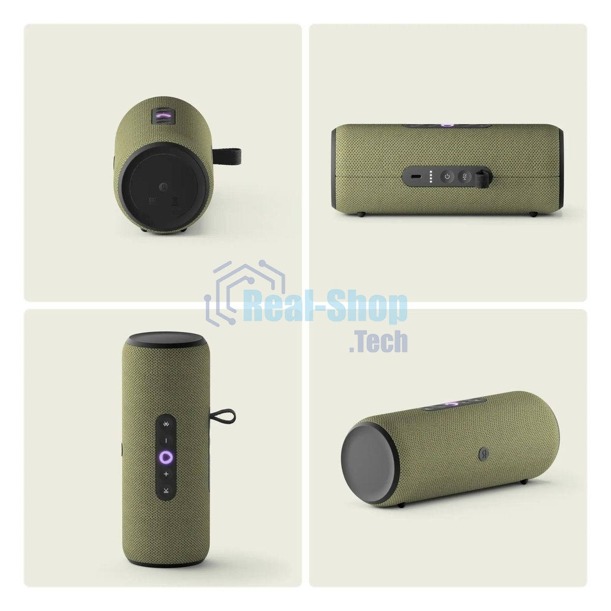 Умная колонка Yandex Стрит Алиса зеленый 30W 2.0 BT/Wi-Fi 10м 3300mAh (YNDX-00030GRN)