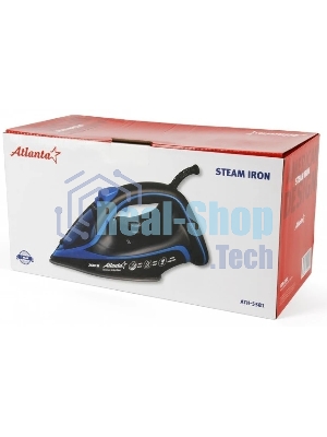 Утюг Atlanta ATH-5581 черный/синий, 2600 Вт, 32 г/мин, 89 г/мин, 380 мл