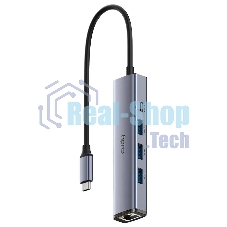 USB-концентратор CUDY 5-IN-1 USB Hub with GbE