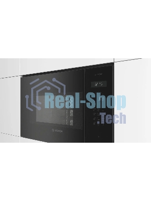 Микроволновая печь встраиваемая Bosch BEL454MB1F 6 Series, 900Вт,LED-display,AutoPilot 8, 25 л, гриль, черный, 382x594x388 мм