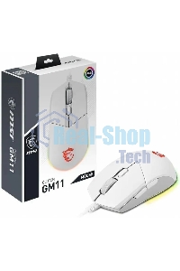 Мышь проводная MSI Clutch GM11 белый, 5000 dpi, USB, кнопки - 6