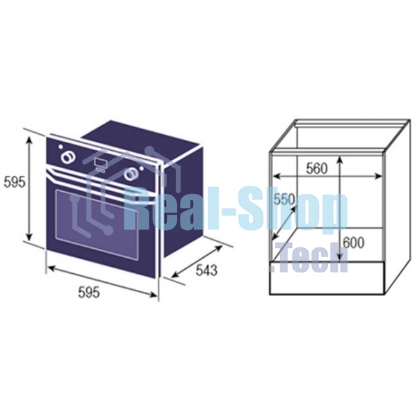 Духовой шкаф электрический встраиваемый Zigmund & Shtain E 138 X бежевый