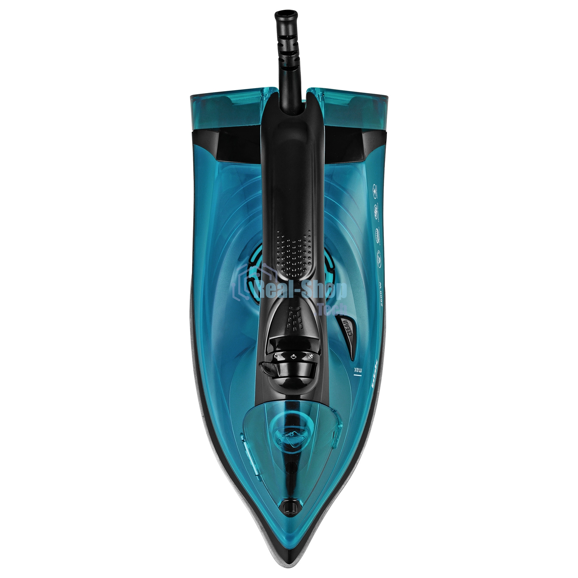 Утюг BBK ISE-2600 бирюзовый, 2600 Вт, 60 г/мин, 180 г/мин, 330 мл