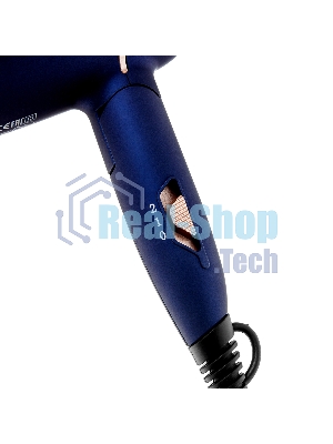 Фен BRAYER BR3025 синий/золотистый, 1400 Вт, компактный