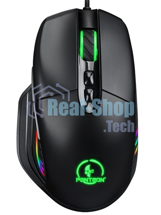 Мышь проводная Jet.A Panteon PS120 черный, 6200 dpi, USB, кнопки - 8