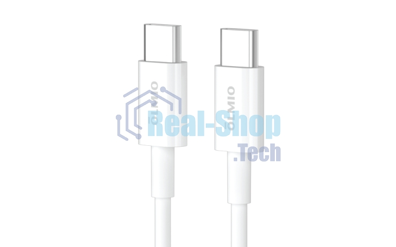 Кабель OLMIO PD, Type-C - Type-C, 1м, 60W, 3А, белый