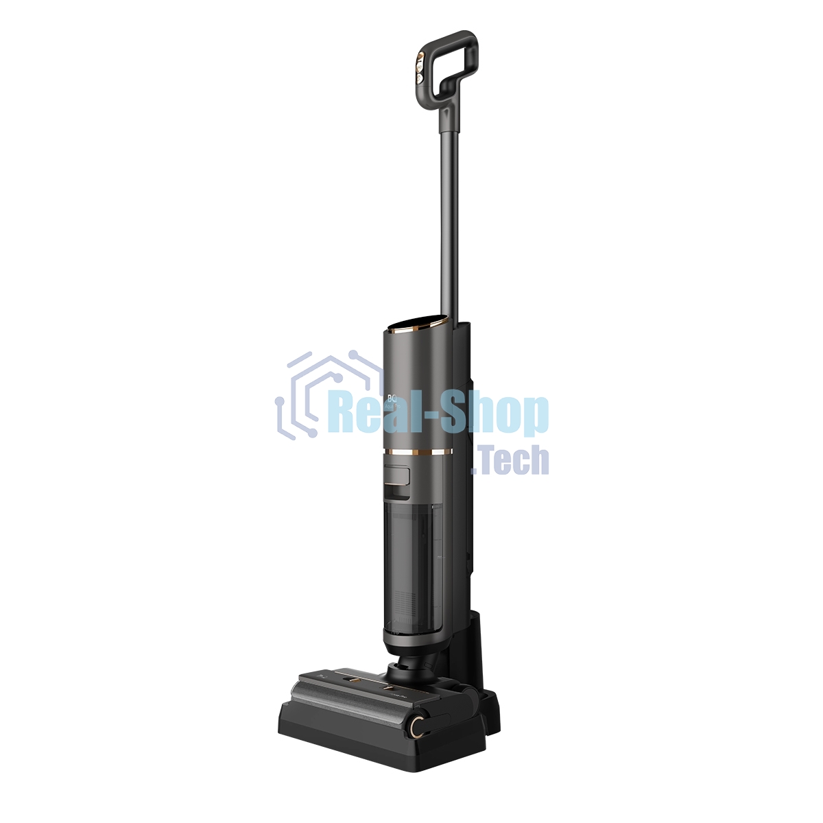 Пылесос вертикальный BQ VCA1006W Aqua Pro серый, питание от аккумулятора, 90 Вт, уборка суxая/влажная, пылесборник 0.75 л