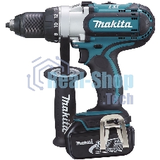 Дрель Makita DDF451RFE аккумуляторная DDF451RFE 18В,2х3Ач Li-ion,БЗП-13мм,0-300\600\1700об\м,80\40Нм,2.1кг,чем