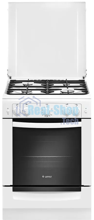 Плита газовая Gefest ПГ 6100-02 0309 белый, конфорок 4 шт, духовка 52 л, 60 см x 85 см x 60 см