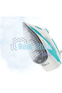 Утюг Vitek VT-8355 (MC) белый/бирюзовый 1. Максимальная мощность 2600 Вт 2. Керамическая подошва 3. Емкость для воды 400 мл