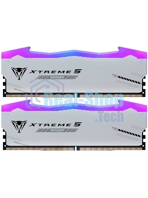 Оперативная память Patriot Viper Xtreme 5, DDR5, 32Gb (2x16Gb), 6400MHz, CL32, DIMM, с радиаторами, RGb, серебристый