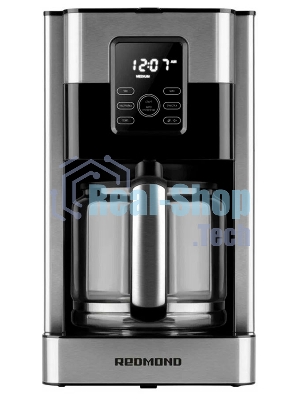 Кофеварка капельная Redmond CM704 серебристый/черный, исп. кофе - молотый, 1,8 л, 1000 Вт