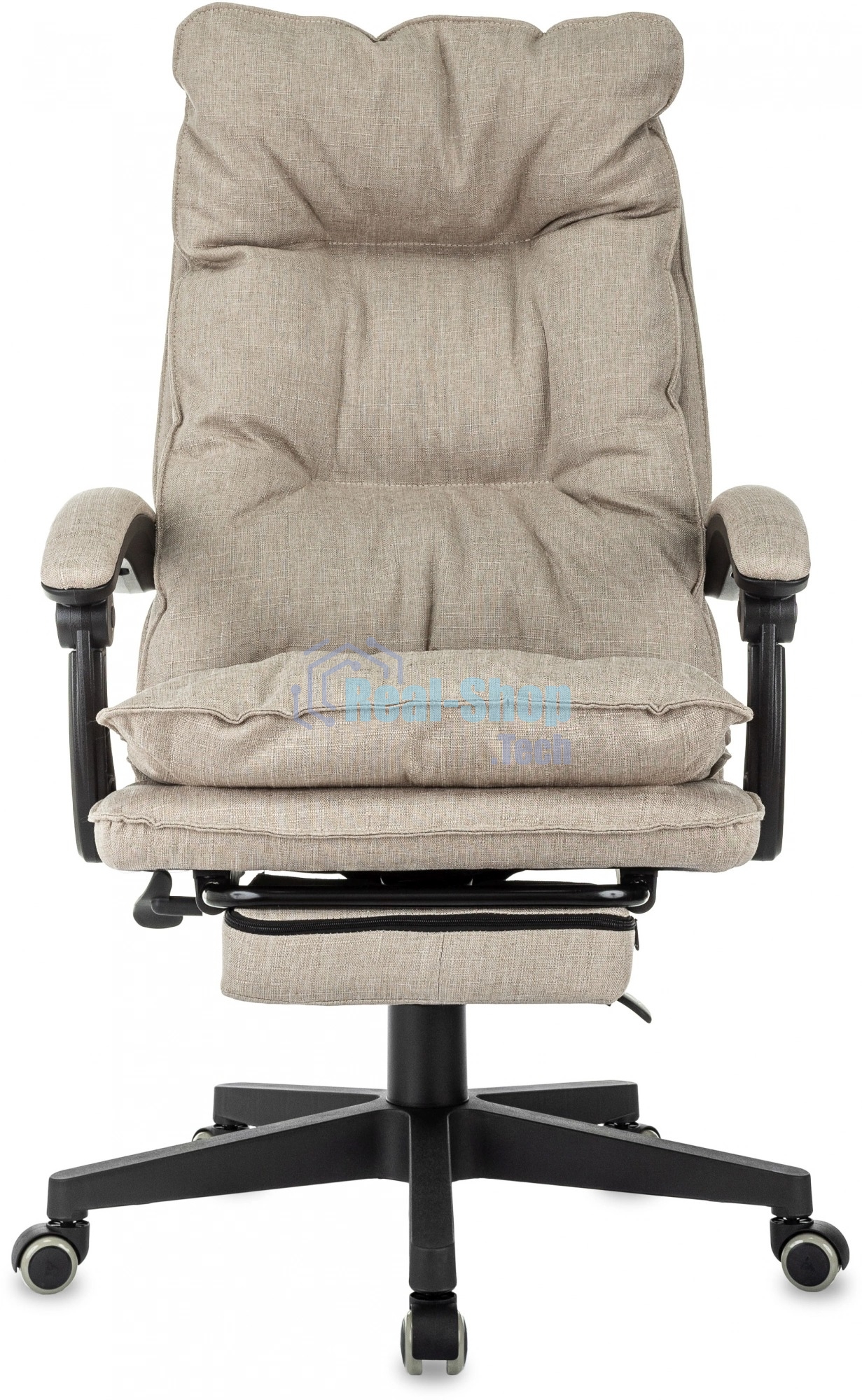 Кресло руководителя Бюрократ CH-820MSG-F бежевый 38-402 крестов. пластик подст. для ног