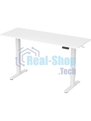 Стол компьютерный Cactus CS-EDL-WWT столешница ДСП, белый каркас белый