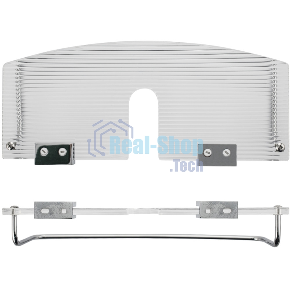 Полка для принадлежностей прямая BRIMIX 14101, для душевых стоек, с бортиком, антивандальная, из оргстекла