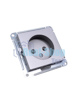 Механизм розетки 1-м СП AtlasDesign 16А IP20 без заземл. сталь SchE ATN000941