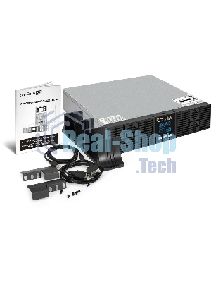 Источник бесперебойного питания ExeGate PowerExpert ULS-575-10kVA.LCD.AVR.T.USB.RS232.SNMP.2U / 10000 ВА / 10000 Вт / клеммная колодка