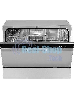 Посудомоечная машина Weissgauff TDW 4017 DS, серебристый/черный, 55 см, 6 компл., 49 дБ, класс A+