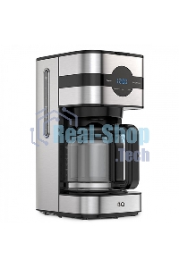 Кофеварка капельная BQ CM2002 стальной/черный, исп. кофе - молотый, 1.5 л, 900 Вт.