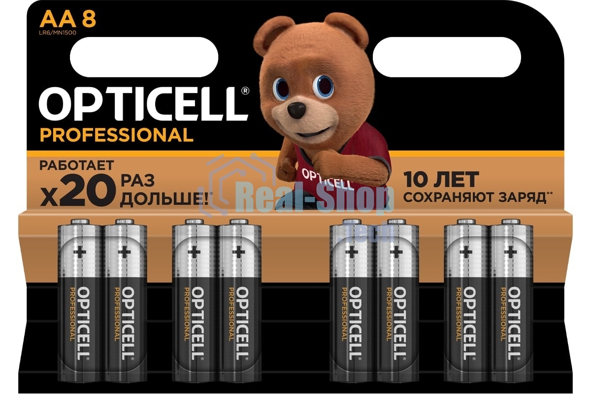 Батарея Opticell Professional AA AA (8шт) блистер
