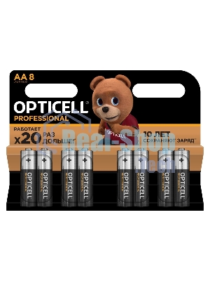 Батарея Opticell Professional AA AA (8шт) блистер