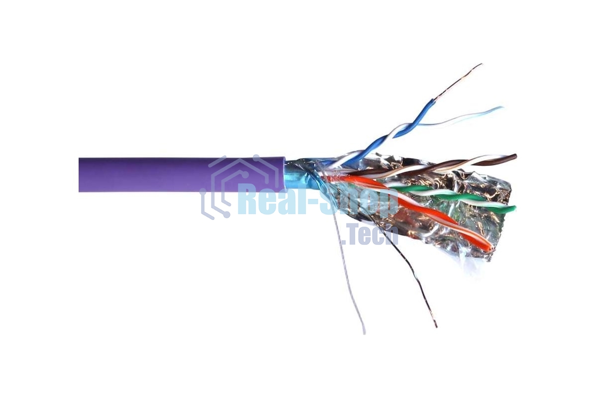 Кабель информационный Lanmaster TWT-5EFTP-NGLS cat.5e FTP 4 пары 24AWG нг(А)-LS внутренний 305м фиолетовый