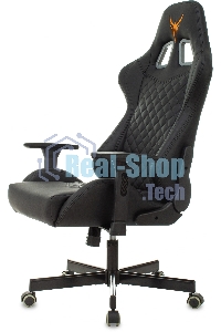 Кресло игровое Knight ARMOR черный, ромбик, эко.кожа, с подголовником, крестовина металл