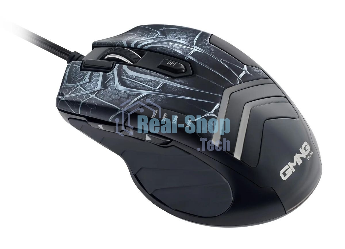 Мышь проводная GMNG XM007 черный/красный, 10000 dpi, USB, кнопки - 7