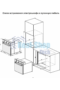 Духовой шкаф электрический Darina 2V5 BDE 112 708 B черный, встраиваемый