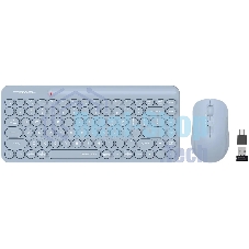 Комплект клавиатура + мышь A4Tech Fstyler FG3200 Air клав:синий мышь:синий USB беспроводная slim Multimedia