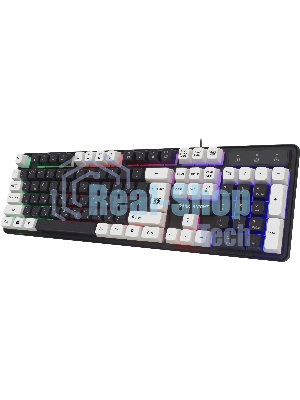 Клавиатура проводная Defender Dark Knight GK-077, USB, черный/белый