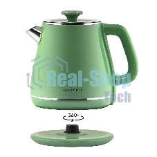 Чайник электрический Galaxy Line GL 0331, зеленый, пластик, двойная стенка из нержавеющей стали AISI 304 и пищевого пластика, 2200 Вт, 1.8 л, индикатор работы