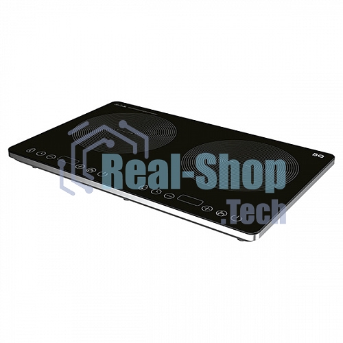 Индукционная плитка BQ HP105W Black-Silver, Мощность 3500 Вт (2000 Вт левая конфорка + 1500 Вт правая конфорка)