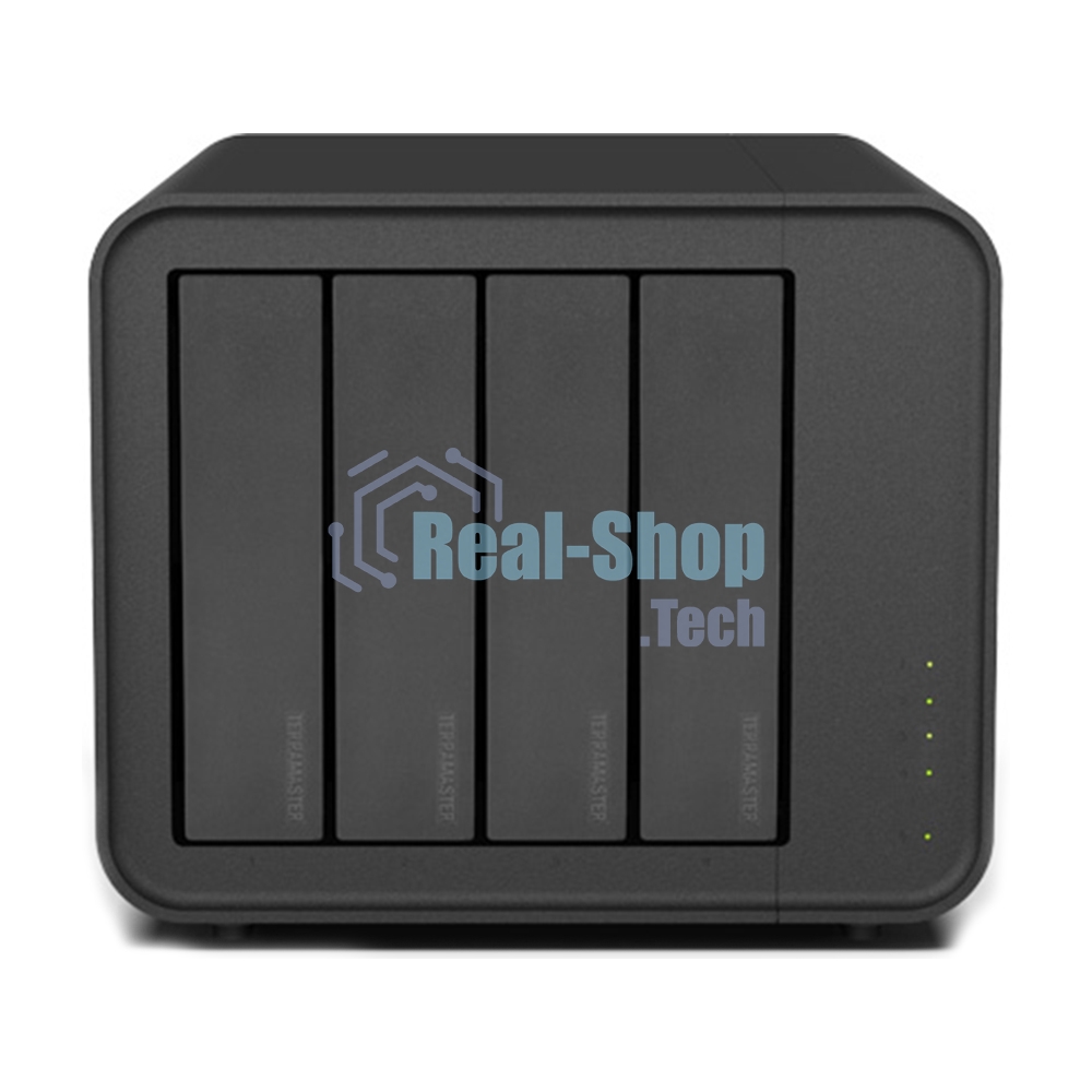 Сетевое хранилище TerraMaster F4-424 Pro tower NAS 8C 3,8Ghz/32Gb/TRAID,JBOD,RAID0,1,10,5,6/up to 4 HS SATA(3,5' or 2,5')/2xM.2 2280 NVMe/2xUSB3.2 /HDMI/2x2,5GbE RJ-45/iSCSI/1xPS/1YW