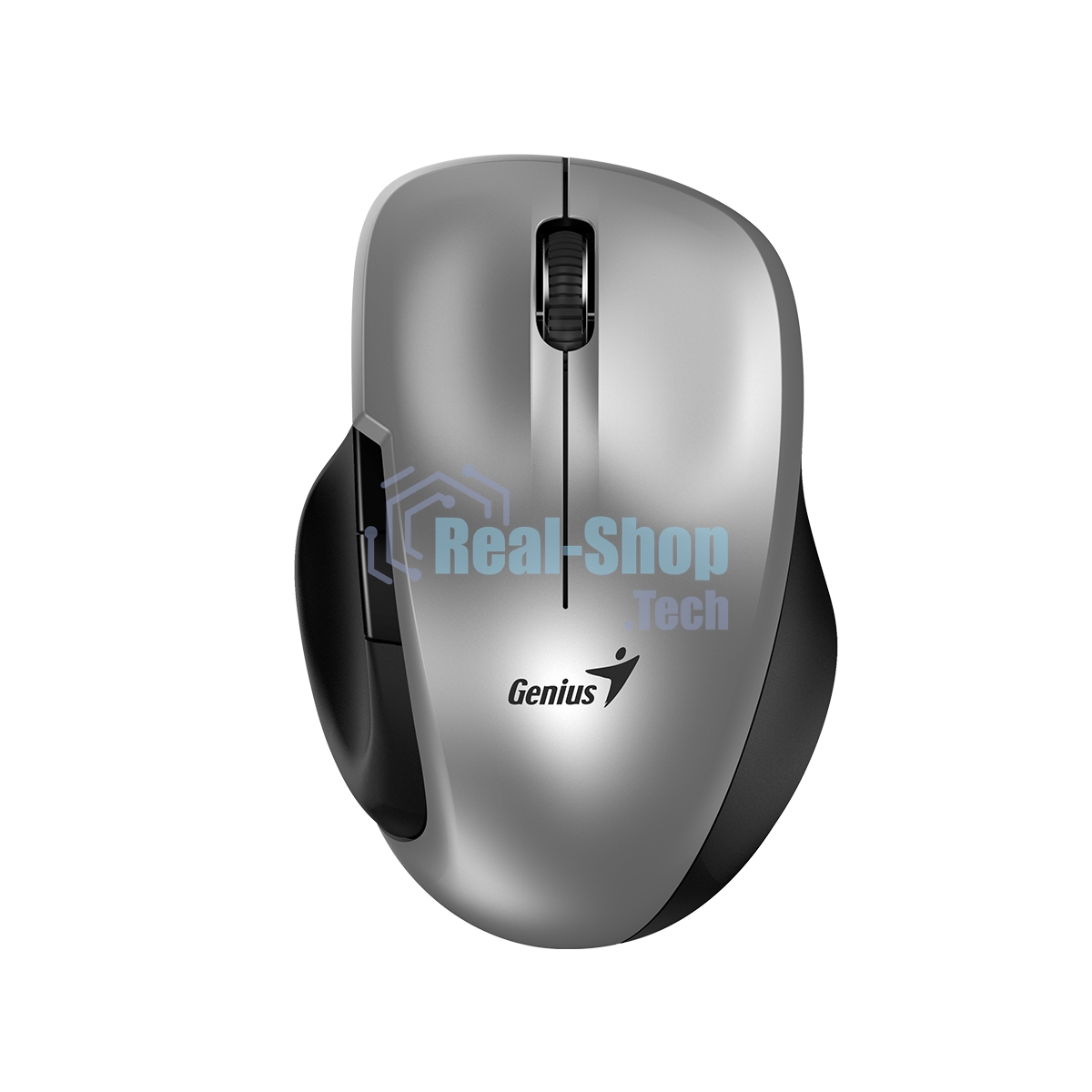 Мышь беспроводная Genius Ergo 8200S серебристый, 1200 dpi, радиоканал, USB, кнопки - 5
