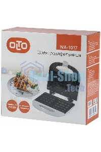 Вафельница OLTO WA-1017 750 Вт, антипригарное покрытие, защита от перегрева, белый