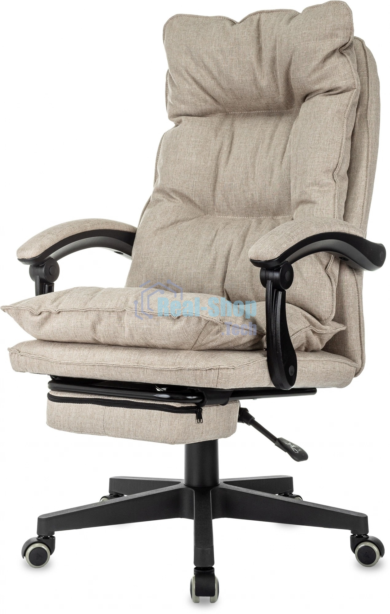 Кресло руководителя Бюрократ CH-820MSG-F бежевый 38-402 крестов. пластик подст. для ног