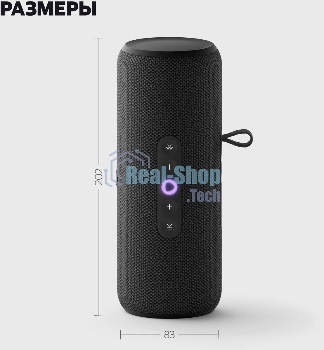 Умная колонка Yandex Стрит Алиса черный 30W 2.0 BT/Wi-Fi 10м 3300mAh (YNDX-00030BLK)