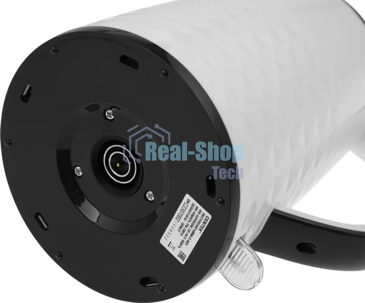 Чайник электрический Centek CT-0025 белый, металл 1.8 л, 2000 Вт, двойные стенки, кнопка вкл. на ручке
